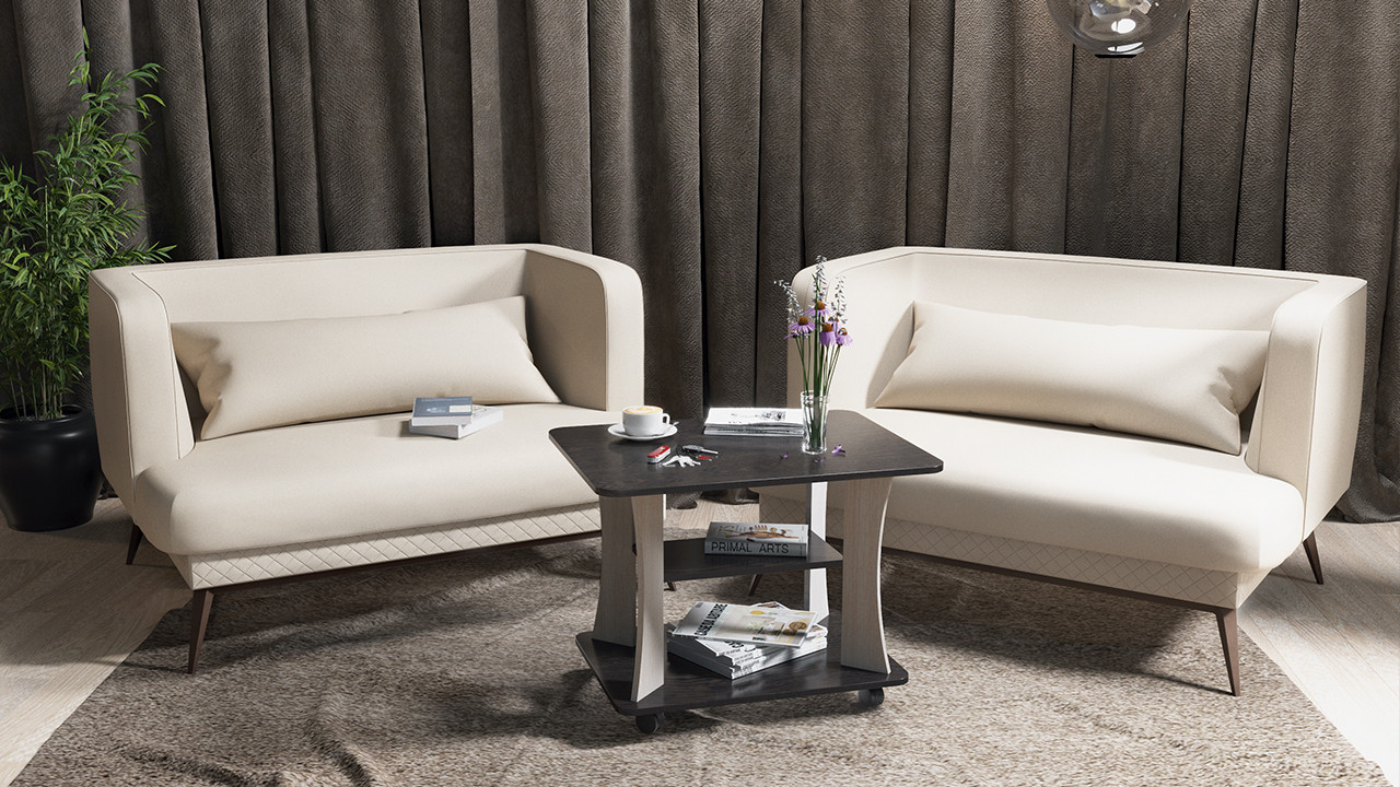 Стол Журнальный Тип 8 Венге Цаво/Дуб Белфорт/Ш-600× Д-800 × В-583 мм