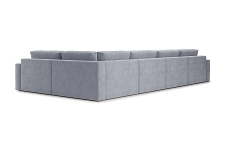 Диван п-образный тик-так Монарх серый
