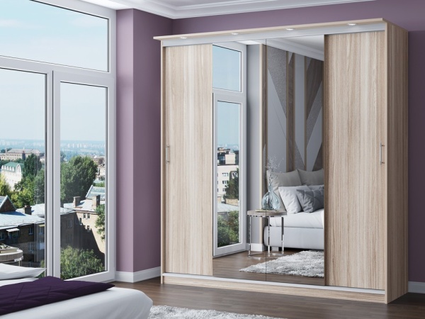 Шкаф-Купе Альба-3 (Ш-2000 х В-2220 х Г-720 мм)/Разные Цвета