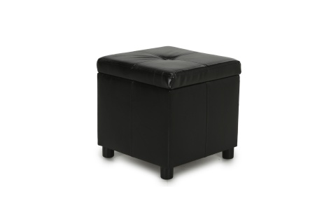 Пуф Квин экокожа черная