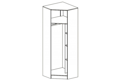 Шкаф Угловой Каролина-7 МДФ/Разные Цвета (0,85*2,12*0,85)