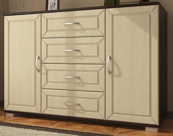 Комод МДФ №5 Венге/Клен Светлый (Ш-1200 × В-810 × Г-445)