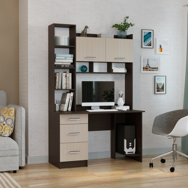 Компьютерный Стол Стайл №5 (Ш-1250 x Г-600 x В-1968 мм)/Разные Цвета